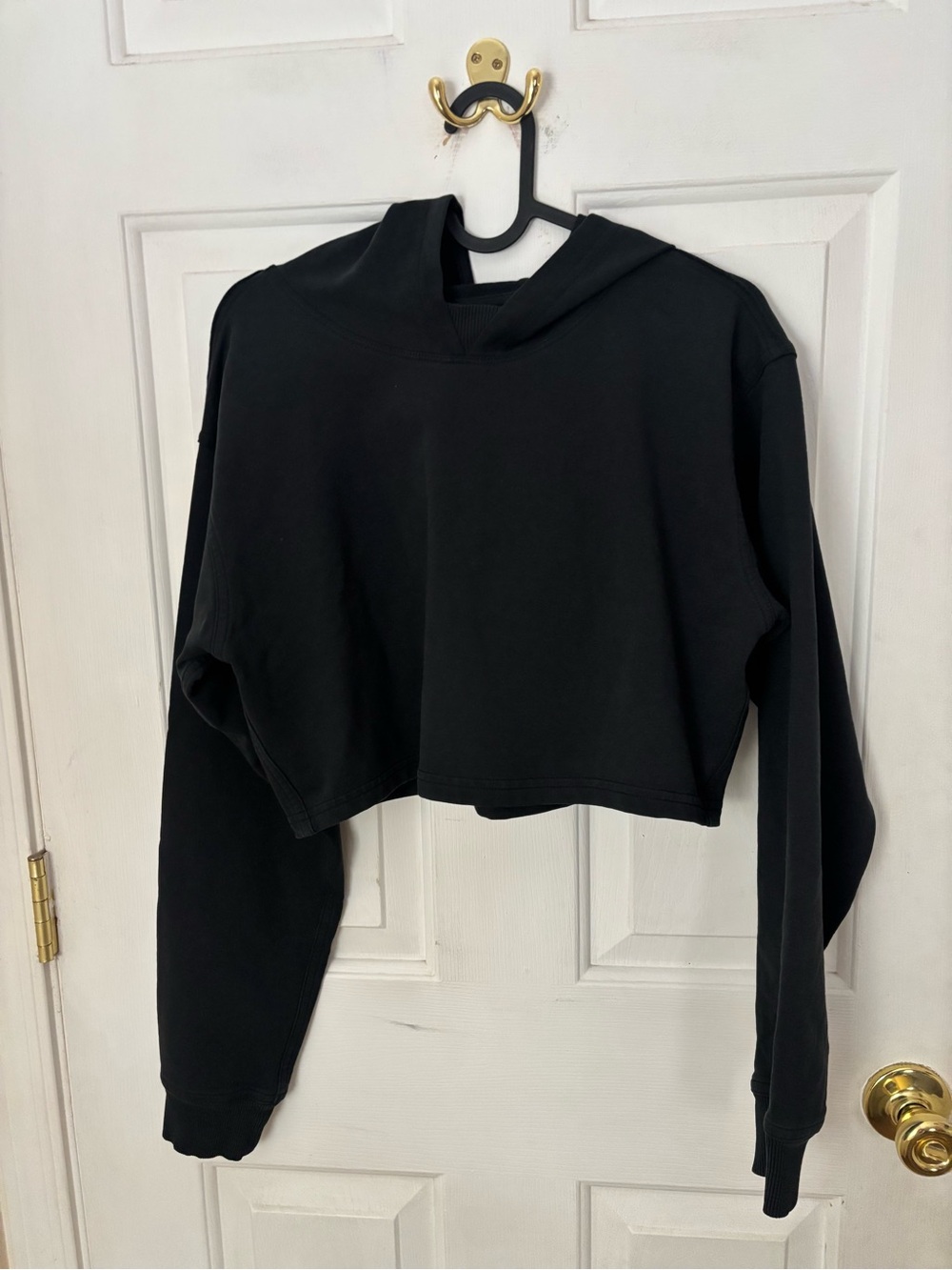 lululemon athletica Black Cropped Hoodie
